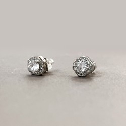 【ADORNIA 施華洛世奇水晶方型耳環】
