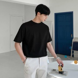 【高質感圓領純棉百搭帥氣上衣(一袋3件)】