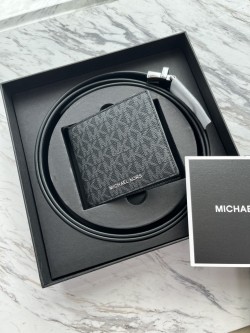 【美國Michael Kors｜男大人皮夾+皮帶禮盒】