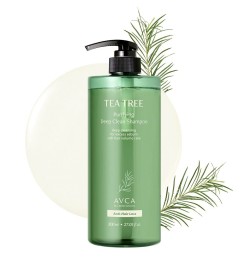 ♠【韓國｜AVCA 茶樹油性深層潔淨淨化洗髮精 800ml】
